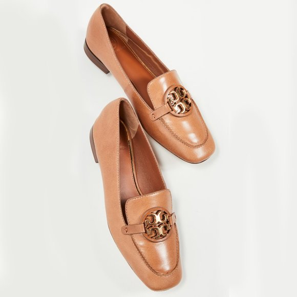 Tory Burch Shoes - Tory Burch NIB MILLER METAL-LOGO LOAFER LEATHER Tan 11